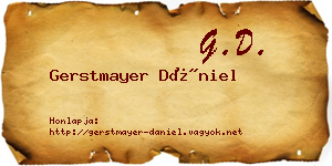 Gerstmayer Dániel névjegykártya